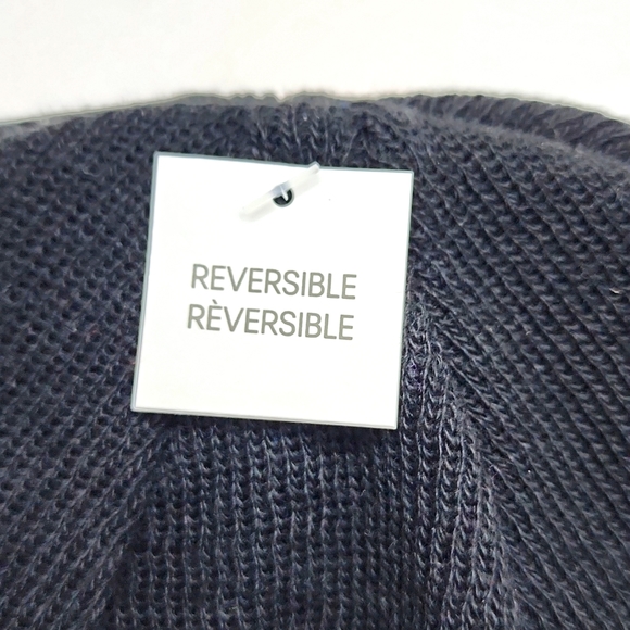 TOMMY HILFIGER HAT BEANIE , BLACK, UNISEX, REVERSIBLE - Picture 5 of 12